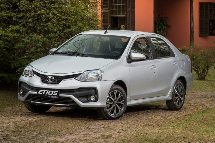 India-bound Toyota Etios Platinum (facelift) front quarter revealed in Brazil