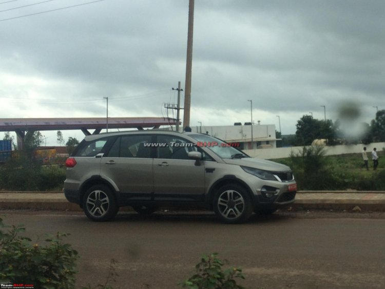 Uncamouflaged Tata Hexa side spied