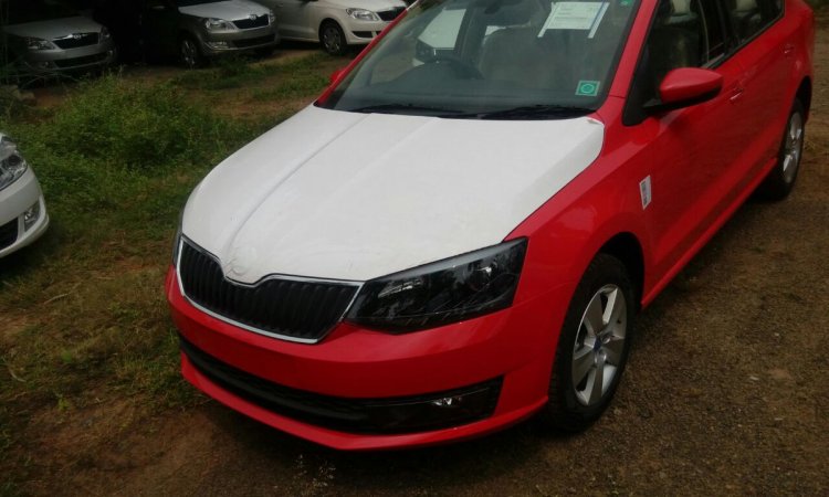2017 Skoda Rapid facelift front Red
