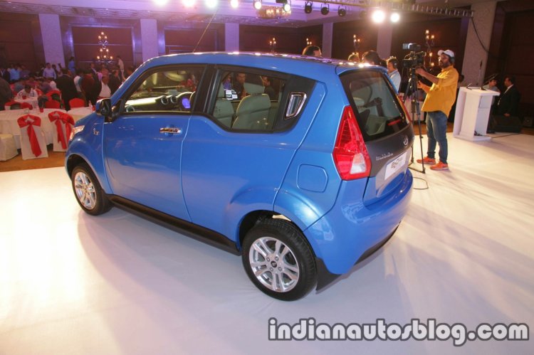 Mahindra E2O Plus rear three quarter launched