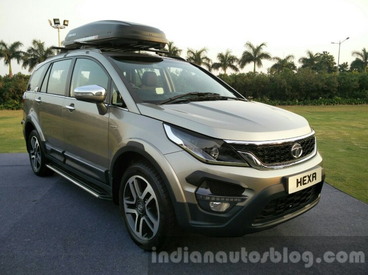 Tata Hexa TUFF front quarter accessories