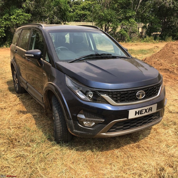 Tata Hexa front angle off-road event