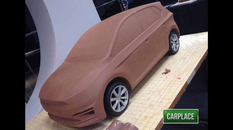 2017 VW Polo front quarter alleged clay model