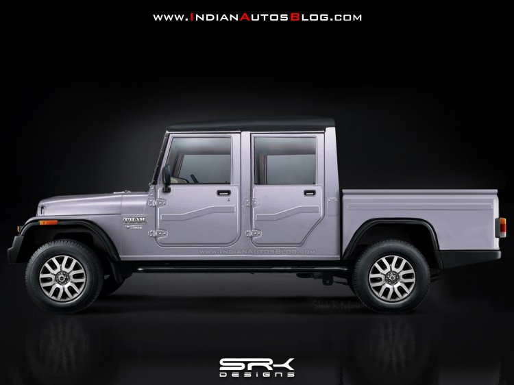 Mahindra Thar pickup rendering