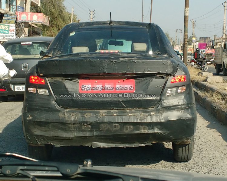 2017 Maruti Swift Dzire LED taillamps spied up close