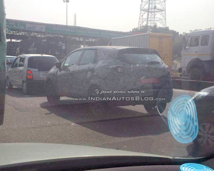Renault Captur rear three quarter spotted in India