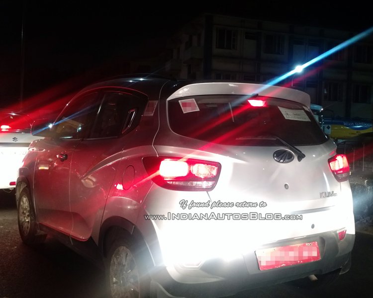 Mahindra KUV100 LHD variant rear quarter spied