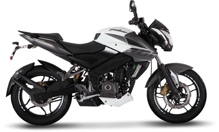 Bajaj Pulsar 200NS side Mirage White