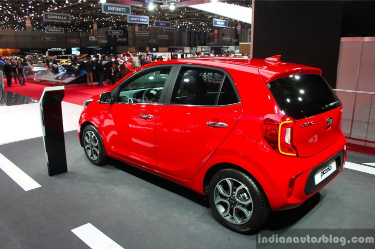 2017 Kia Picanto rear three quarter at the Geneva Motor Show Live