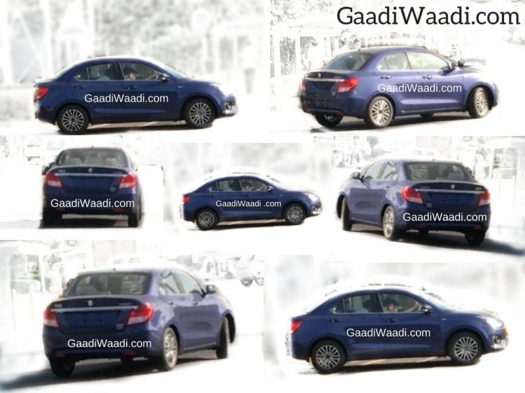 2017 Maruti Swift Dzire (3rd gen) spied undisguised