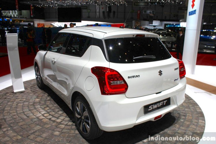 2017 Suzuki Swift SHVS (2017 Maruti Swift) rear quarter Geneva Live