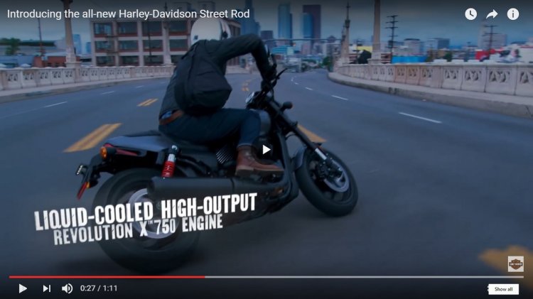 Harley Davidson Street Rod 750 video