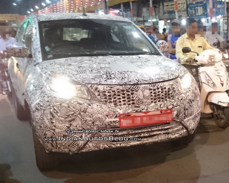Tata Nexon base variant front spotted testing