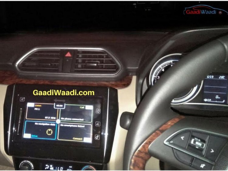 2017 Maruti Swift Dzire (3rd gen) center console leaked