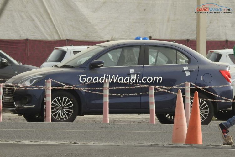2017 Maruti Swift Dzire dark blue spied