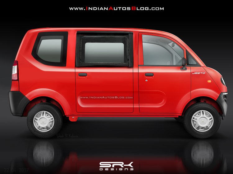 Mahindra Jeeto passenger van side IAB Rendering