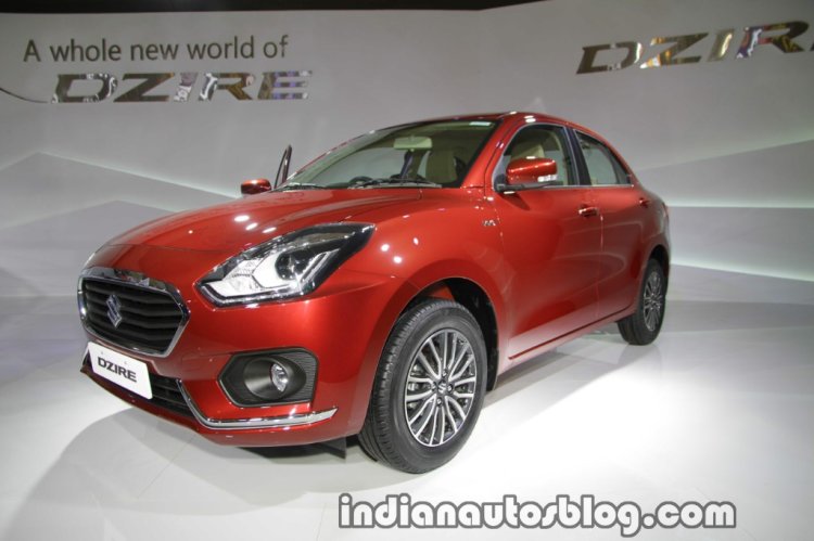 2017 Maruti Dzire (3rd gen) front quarter launch
