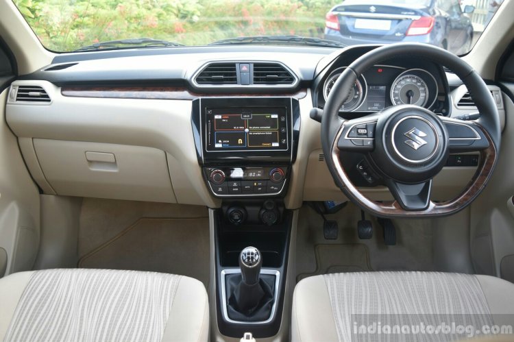 2017 Maruti Dzire dashboard manual First Drive Review