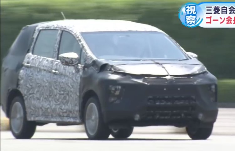 Carlos Ghosn spotted testing the upcoming Mitsubishi XM front