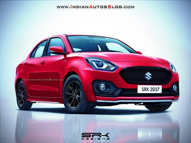 Maruti Dzire RS Boosterjet front quarter IAB Rendering