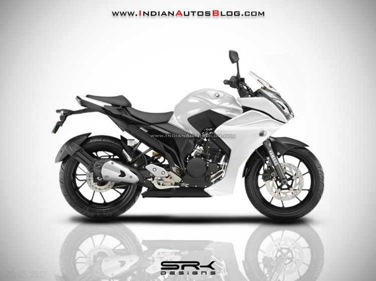 Yamaha Fazer 250 IAB Rendering white