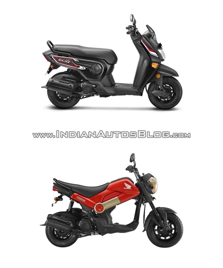 Honda Cliq vs Honda Navi spec and pictorial comparison side right