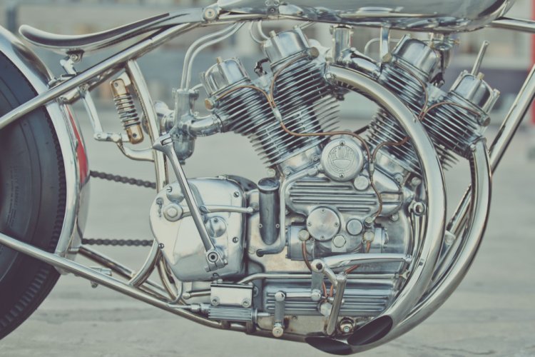The Royal Enfield V-twin Musket engine