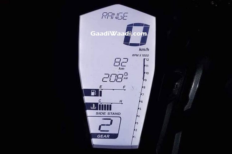 TVS Apache RR 310S instrumentation with white backlight