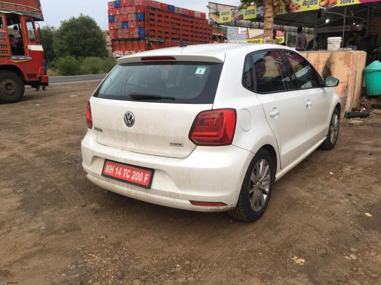 VW Polo TSI Bluemotion rear spied testing in India