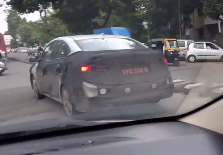 All New Hyundai Verna Spy Shot Rear Three Quarters