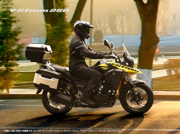 Suzuki V Strom 250 studio motion side