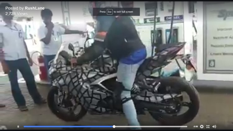 TVS Apache RR 310S spy video petrol station