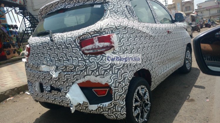 2017 Mahindra KUV100 (facelift) rear prototype spied