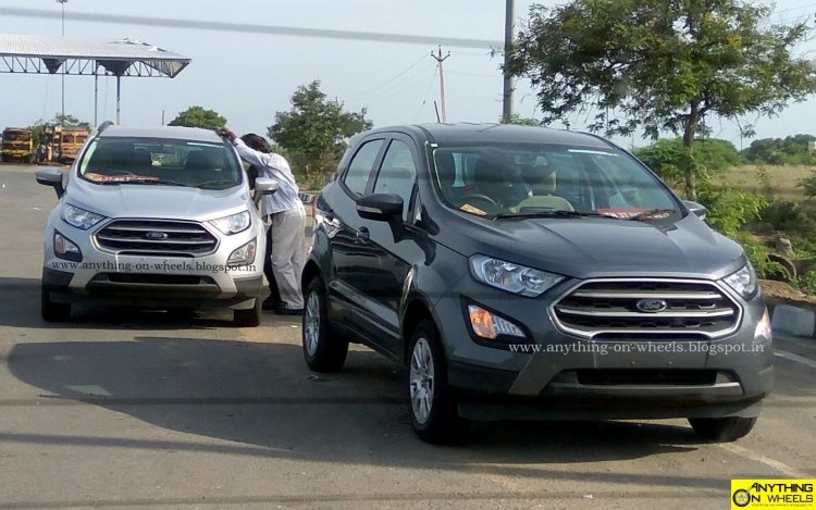 2017 Ford EcoSport facelift spotted in Smokey Grey and Moondust silver