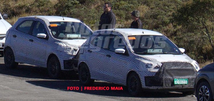 2018 Ford figo facelift spied in brazil right front three quarters