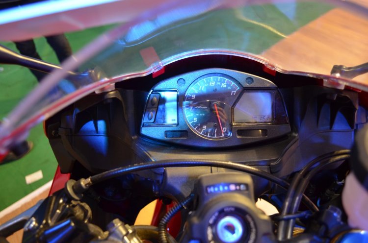 Honda CBR 600RR at Nepal Auto Show instrument cluster