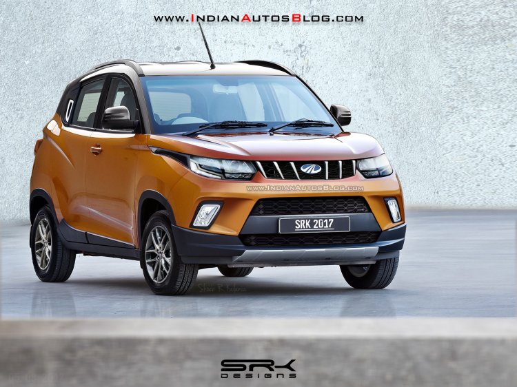 Mahindra KUV100 facelift rendering by IAB