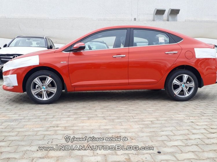 New Hyundai Verna 2017 Fiery Red colour side