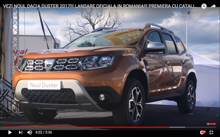2018 Dacia Duster at an outdoor event in Romania
