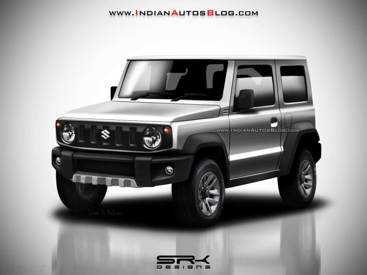 2018 Suzuki Jimny Rendering front three quarters silver