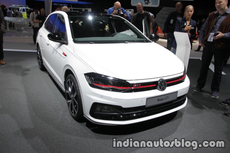 2018 VW Polo GTI front three quarters at the IAA 2017