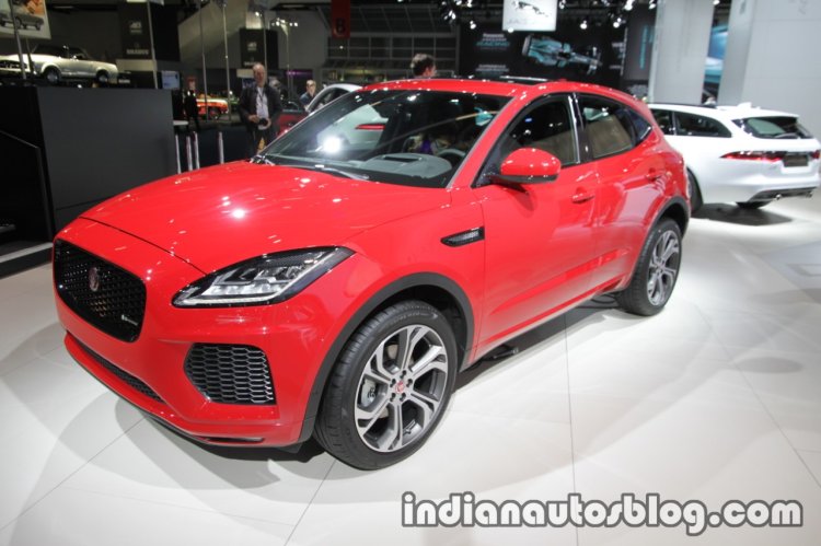 Jaguar E-Pace front three quarters right at IAA 2017
