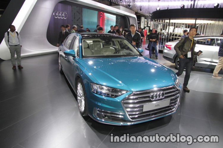 2018 Audi A8 L front three quarters right side at 2017 Tokyo Motor Show
