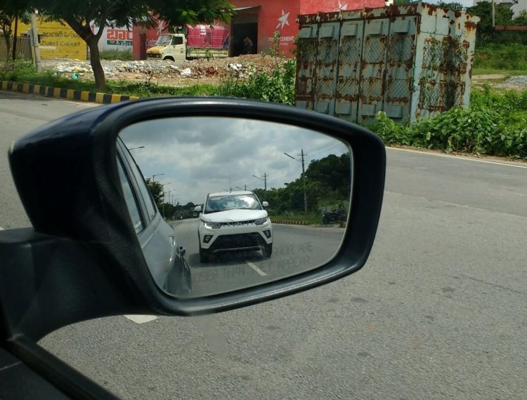 Mahindra KUV100 facelift spy pictures front view