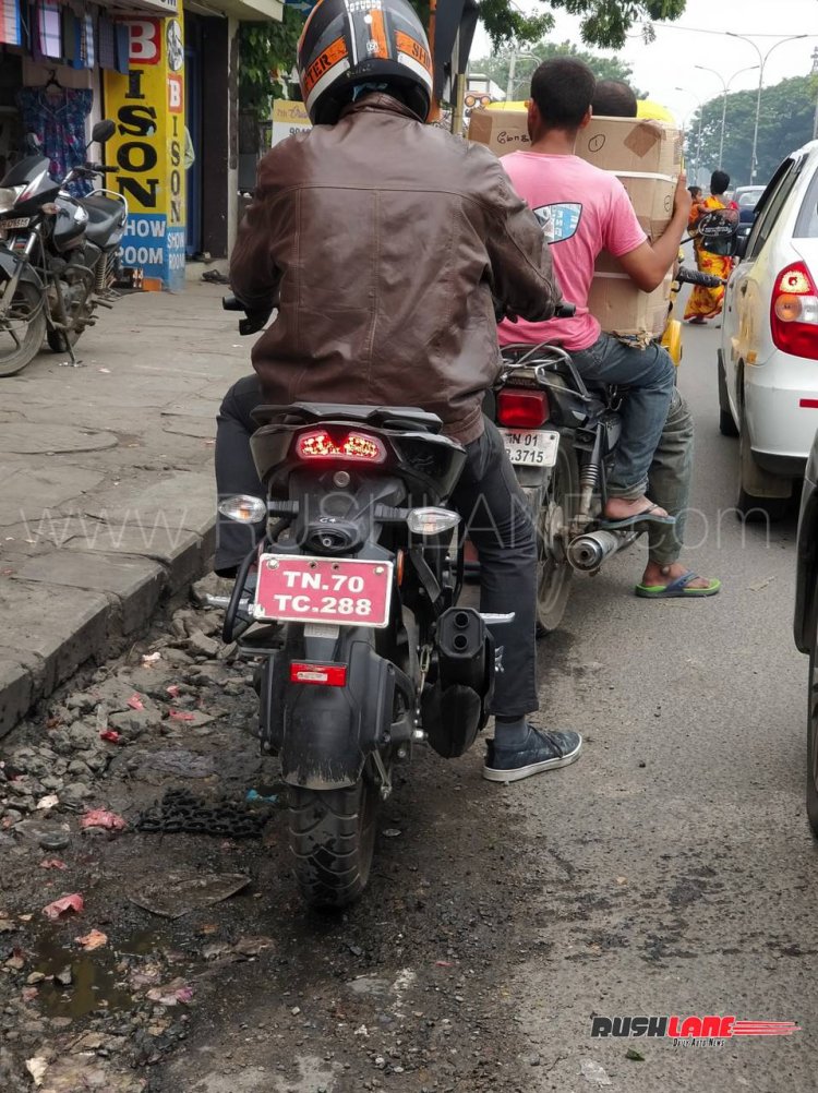 2018 TVS Apache RTR 160 Spied again rear
