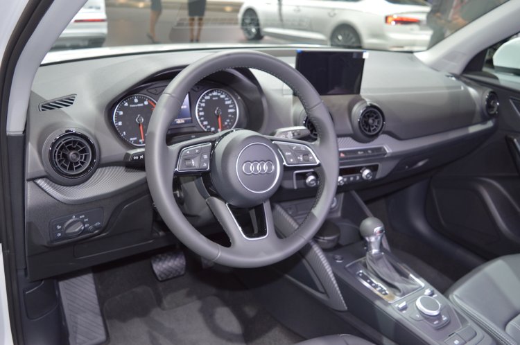 Audi Q2 dashboard at 2017 Dubai Motor Show