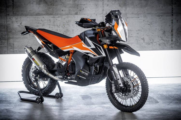 KTM 790 Adventure R Prototype studio shot front right quarter