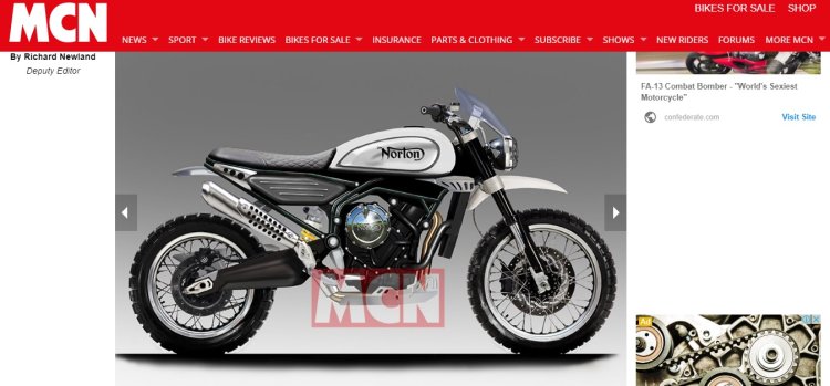 Norton 650 Scrambler rendering