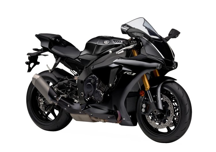 2018 Yamaha YZF-R1 press shot Black front right quarter