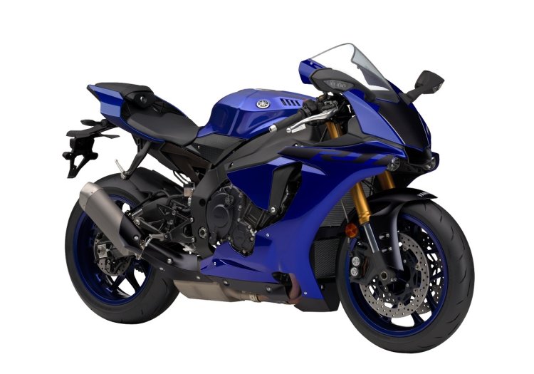 2018 Yamaha YZF-R1 press shot Blue front right quarter